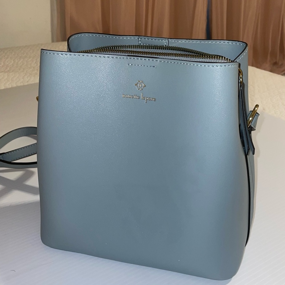 Nanette Lepore Light Blue Crossbody Bucket Bag